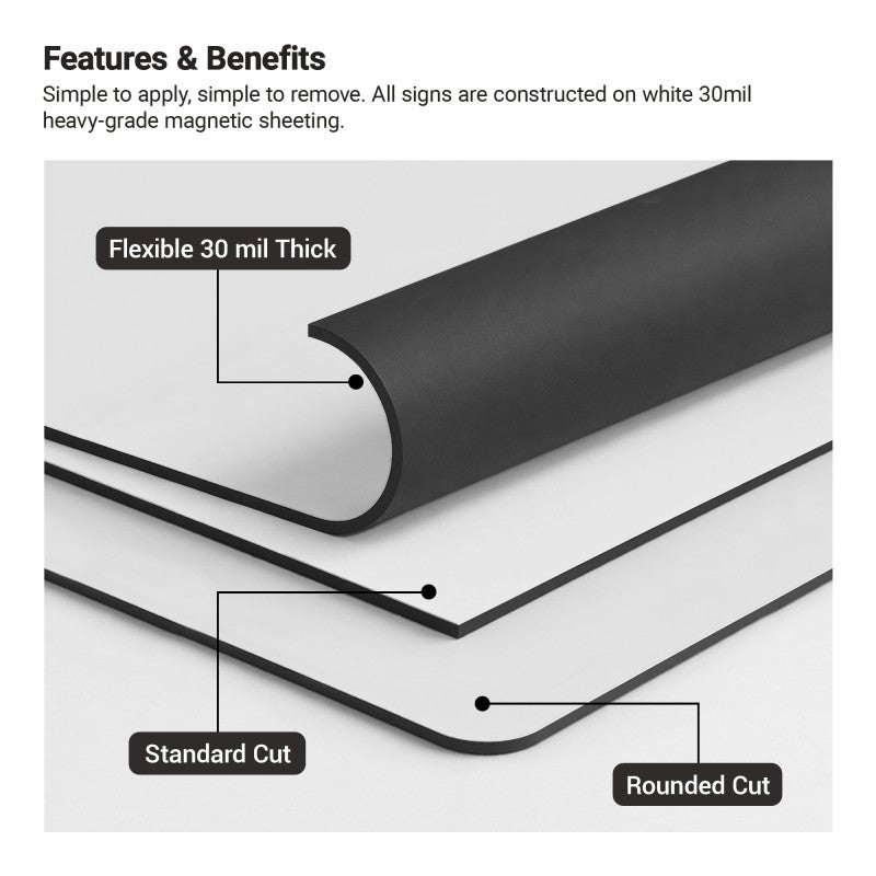 Car magnets are made from 30 mil heavy-grade magnetic sheeting that is easy to apply and remove