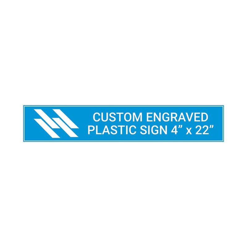 Plastic Engraved 4" x 22" Horizontal Sign