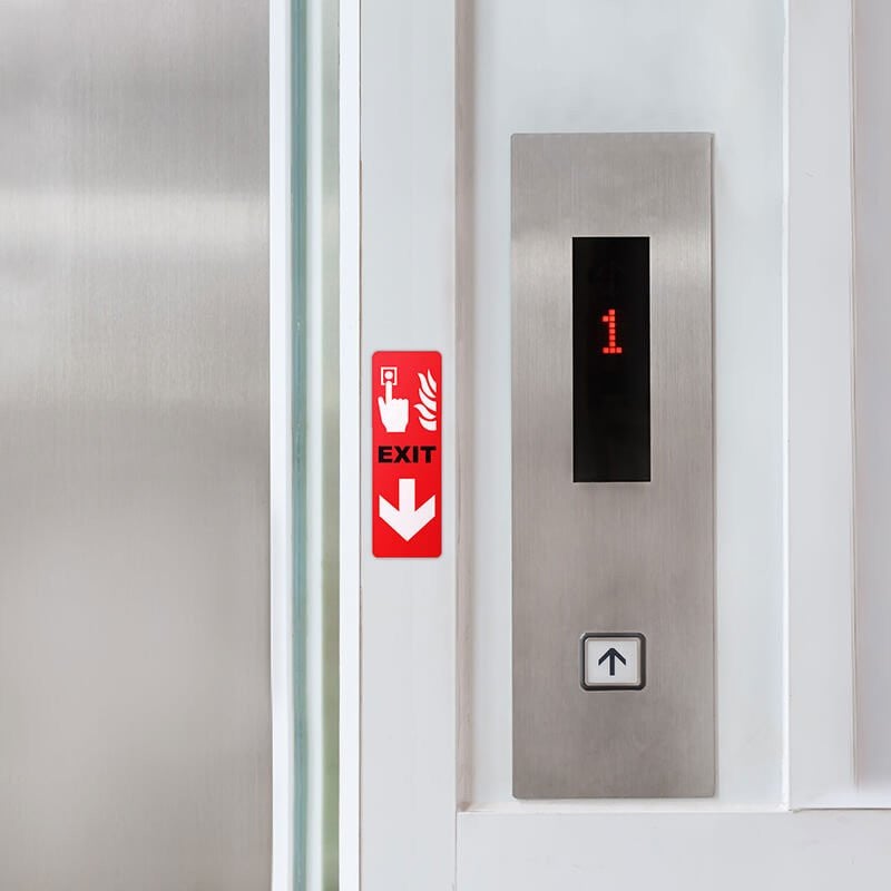 3" x 1" Custom Plastic Sign for an Exit