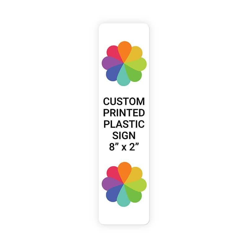 Color Sign Vertical 8" x 2"