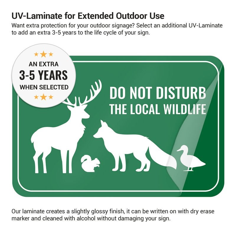 Benefits of adding a UV laminate to aluminum signs to help them last longer outside