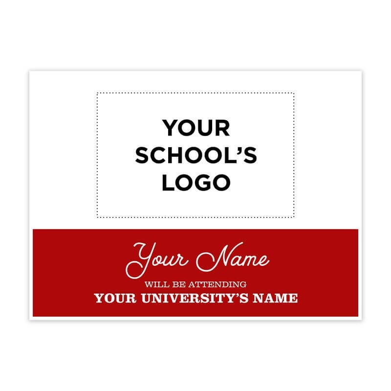 College Bound with School Logo Graduation Yard Sign