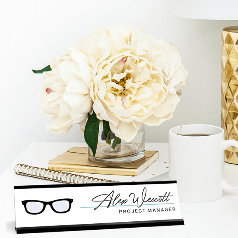 Design Your Own Desk Plate Name and Title