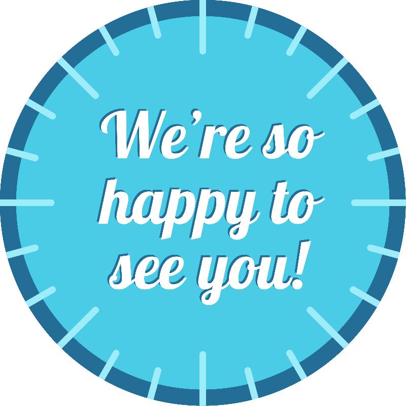 We're So Happy to See You Business Reopening Floor Decal