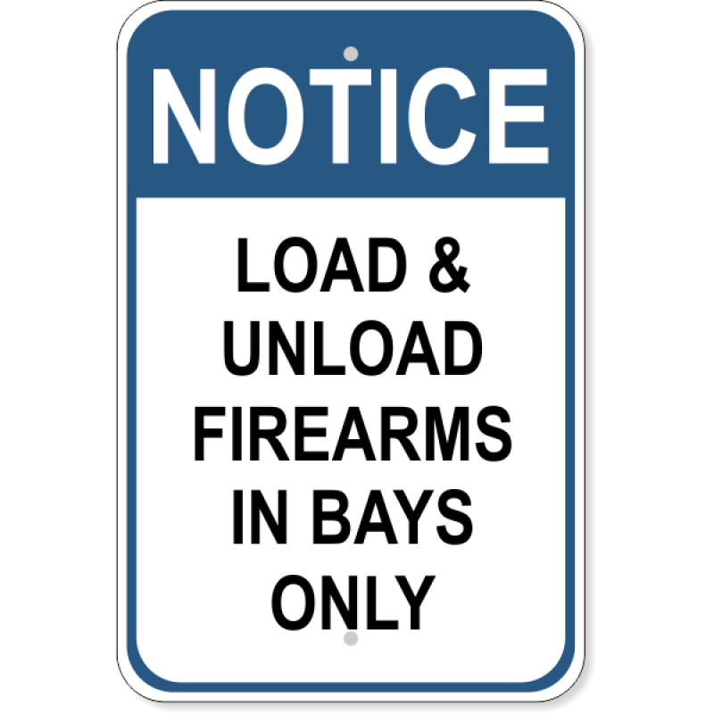 Firearms Bays Notice Aluminum Sign | 18" x 12"