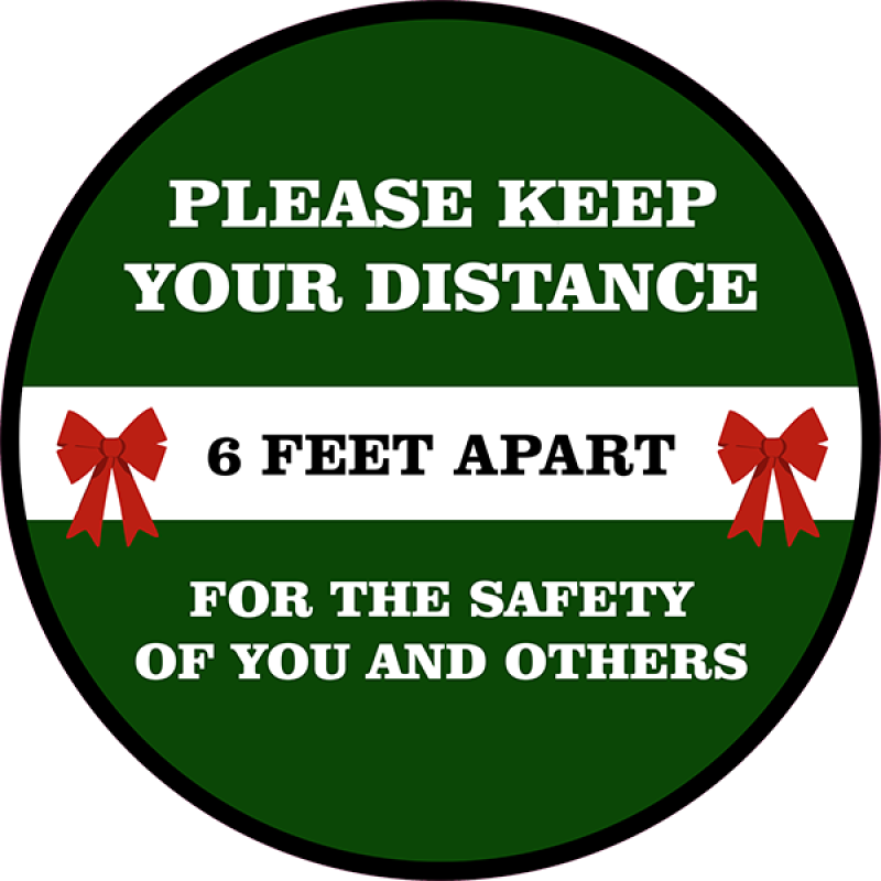 Christmas Bows Vinyl Floor Decal