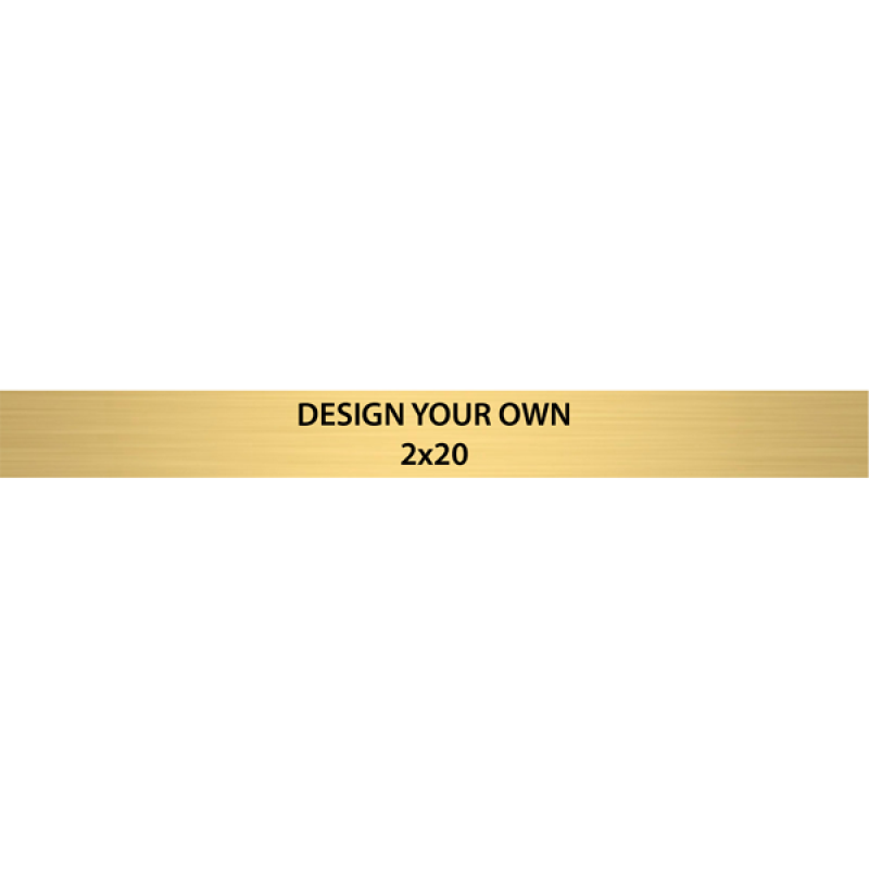 Horizontal Engraved Heavy Brass Signs 2" x 20"