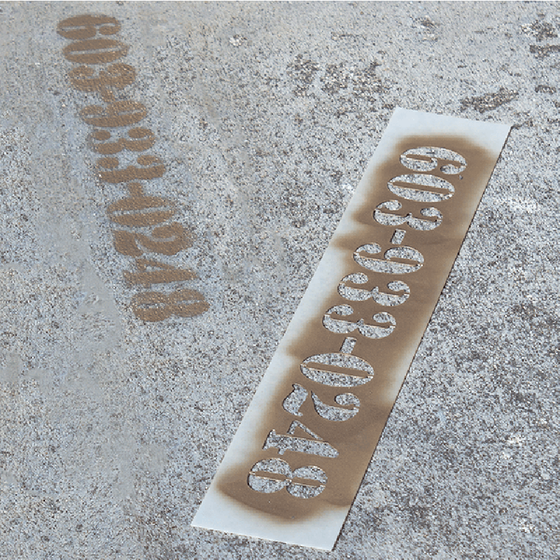 Phone Number Custom Stencil