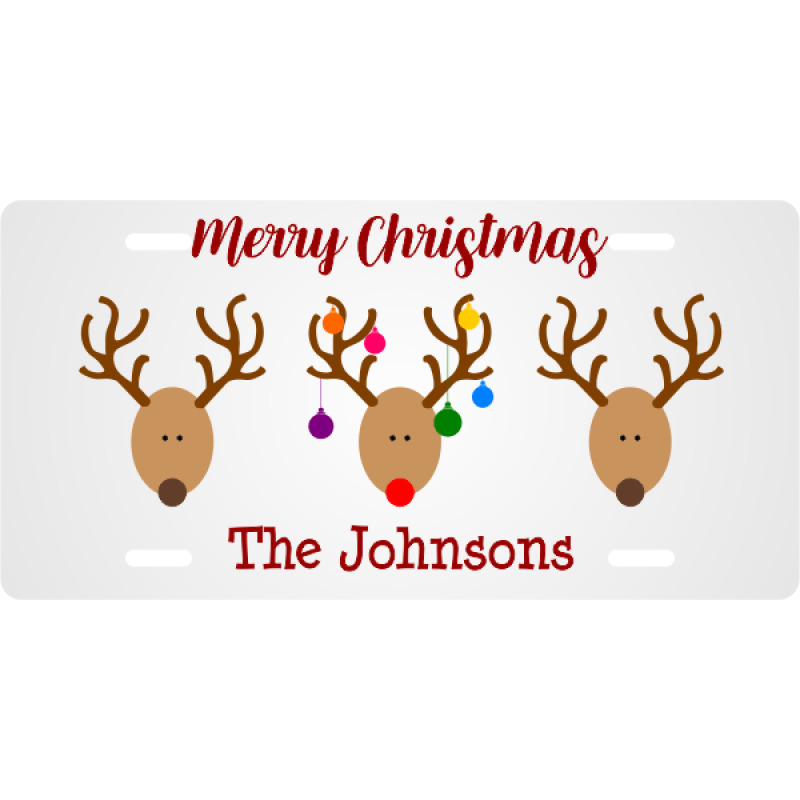 Rudolph and Friends Holiday License Plate