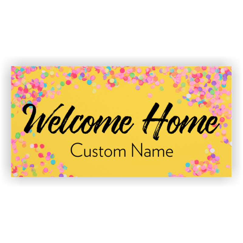 Welcome Home Confetti Banner - 3' x 6'