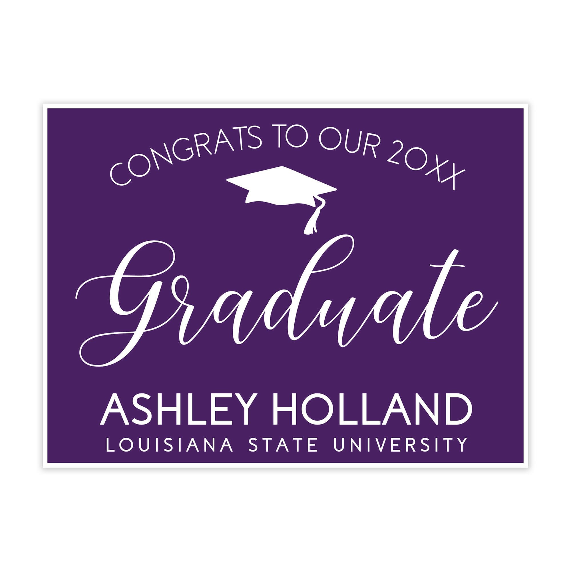 Congrats to Our Graduate Graduation Yard Sign - CustomSigns.com