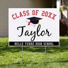 Class Diploma Graduation Yard Sign in a Yard