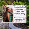 Floral Design and Note Graduation Yard Sign displayed by pavement