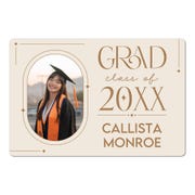 Modern Minimalist Graduation Announcement Magnet
