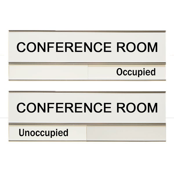 Conference Room Unoccupied Occupied 2 X 8 Slide Sign - Custom Signs