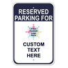 Logo Reserved Parking Aluminum Sign | 18" x 12"