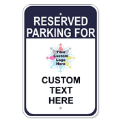 Logo Reserved Parking 18" x 12" Aluminum Sign 