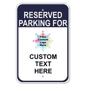 Logo Reserved Parking 18" x 12" Aluminum Sign 