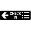 Check-In Left Sign