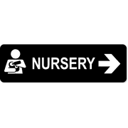 Nursery Right 3" x 10" Arrow Sign