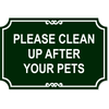 Pet Clean Up Plastic Engraved Sign | 12" x 18"