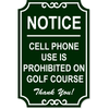 Golf Course Phones Engraved Plastic Sign | 18" x 12"