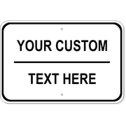 12" x 18" Wide Aluminum Sign (Bordered)