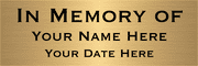 In Memory Of 2" x 6" Brass Plates