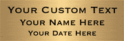 Custom Three Lines 2" x 6" Brass Plates
