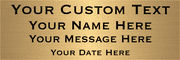 Custom Four Lines 2" x 6" Brass Plates
