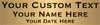 Three Line Custom Brass Plates | 2" x 8"