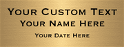 Custom Three Lines 3" x 8" Brass Plates