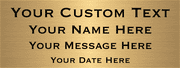 Custom Four Lines 3" x 8" Brass Plates
