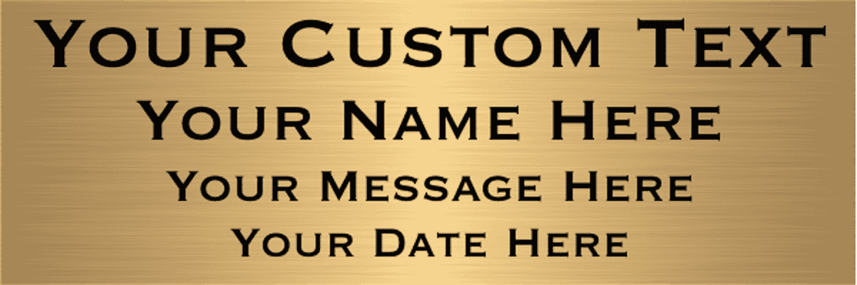 Extra Large 4 Line Custom Brass Sign