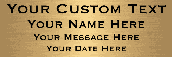 Custom Four Lines 4" x 12" Brass Plates