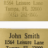 Example of oxidized and etched brass signs
