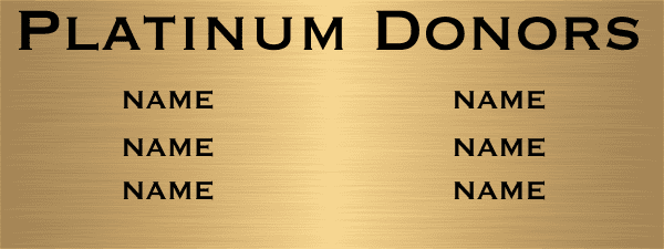 Custom 6 Names 3" x 12" Brass Plates