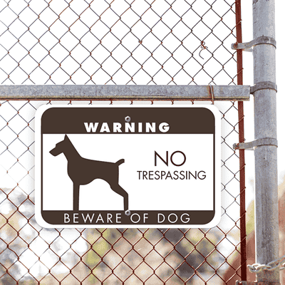 No Trespassing Beware of Dog Horizontal Sign - alternate view