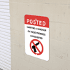 Mounted Vertical Posted Handgun Prohibited Sign
