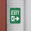 Mounted Vertical Right Arrow Emergency Exit Sign