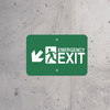 Mounted Horizontal Down Left Arrow Emergency Exit Sign