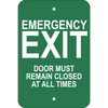 Vertical Keep Closed Emergency Exit Sign
