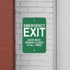 Mounted Vertical Keep Closed Emergency Exit Sign