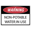 Horizontal Non-Potable Water Warning Sign