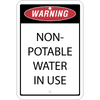 Vertical Non-Potable Water Warning Sign