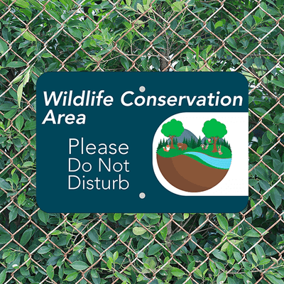 Horizontal Wildlife Conservation Sign - alternate view