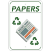 Vertical Paper Recycling Sign