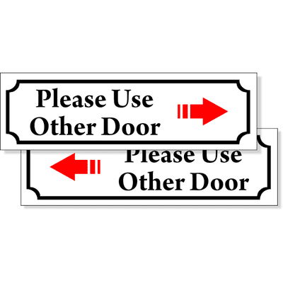 Color Use Other Door Sign - alternate view
