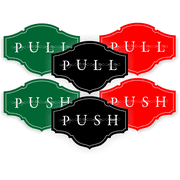 Push / Pull Victorian Decal Set