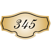 Classic Shape 3" x 5.5" Engraved Room Number Sign